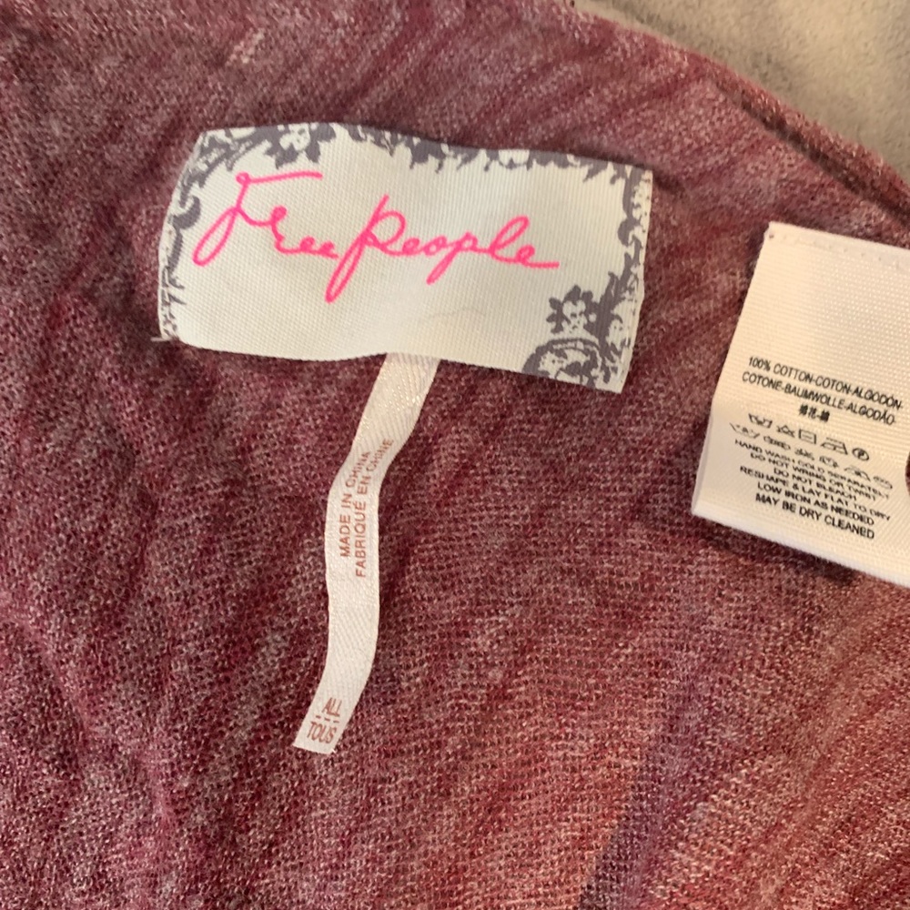 Free people purple long boho style scarf